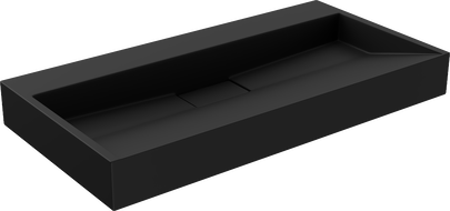 Mexen Ava umywalka nablatowa z konglomeratu B/O 90 x 46 cm, czarna - 23019070