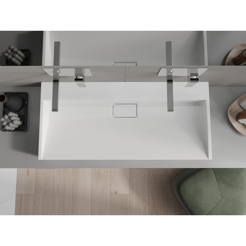Mexen Ava umywalka nablatowa z konglomeratu B/O 100 x 46 cm, biała - 23011000