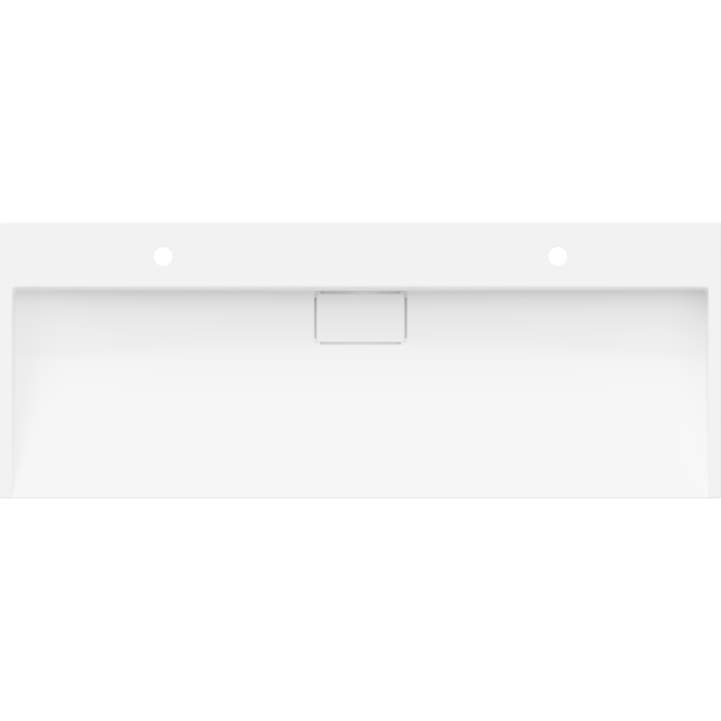 Mexen Ava umywalka nablatowa z konglomeratu 2/O 120 x 46 cm, biała - 23011202