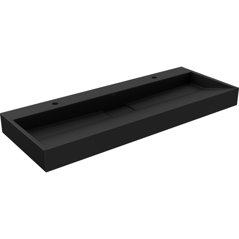 Mexen Ava umywalka nablatowa z konglomeratu 2/O 120 x 46 cm, czarna - 23011272