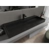 Mexen Ava umywalka nablatowa z konglomeratu 1/O 120 x 46 cm, czarna - 23011271