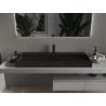 Mexen Ava umywalka nablatowa z konglomeratu 1/O 120 x 46 cm, czarna - 23011271