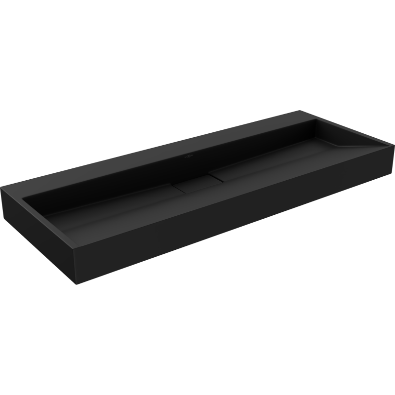 Mexen Ava umywalka nablatowa z konglomeratu B/O 120 x 46 cm, czarna - 23011270