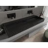 Mexen Ava umywalka nablatowa z konglomeratu B/O 120 x 46 cm, czarna - 23011270