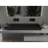 Mexen Ava umywalka nablatowa z konglomeratu B/O 120 x 46 cm, czarna - 23011270