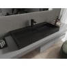 Mexen Ava umywalka nablatowa z konglomeratu 1/O 100 x 46 cm, czarna - 23011071