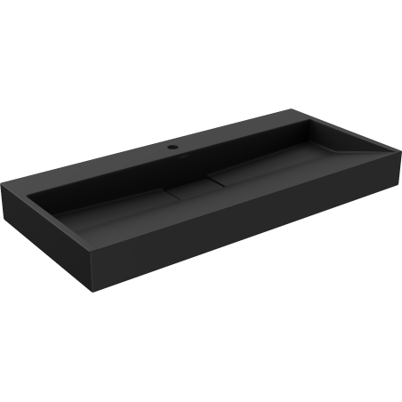 Mexen Ava umywalka nablatowa z konglomeratu 1/O 100 x 46 cm, czarna - 23011071
