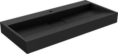 Mexen Ava umywalka nablatowa z konglomeratu 1/O 100 x 46 cm, czarna - 23011071