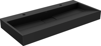 Mexen Ava umywalka nablatowa z konglomeratu 2/O 100 x 46 cm, czarna - 23011072