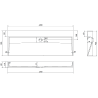 Mexen Ava umywalka nablatowa z konglomeratu B/O 120 x 46 cm, czarna - 23011270