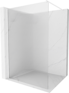 Mexen Kioto ścianka prysznicowa Walk-in 110 x 200 cm, prążki 8 mm, biała - 800-110-101-20-09