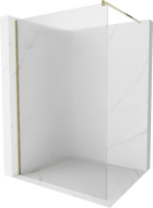 Mexen Kioto ścianka prysznicowa Walk-in 80 x 200 cm, prążki 8 mm, złota - 800-080-101-50-09