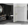 Mexen Kioto ścianka prysznicowa Walk-in 100 x 200 cm, prążki 8 mm, złota - 800-100-101-50-09