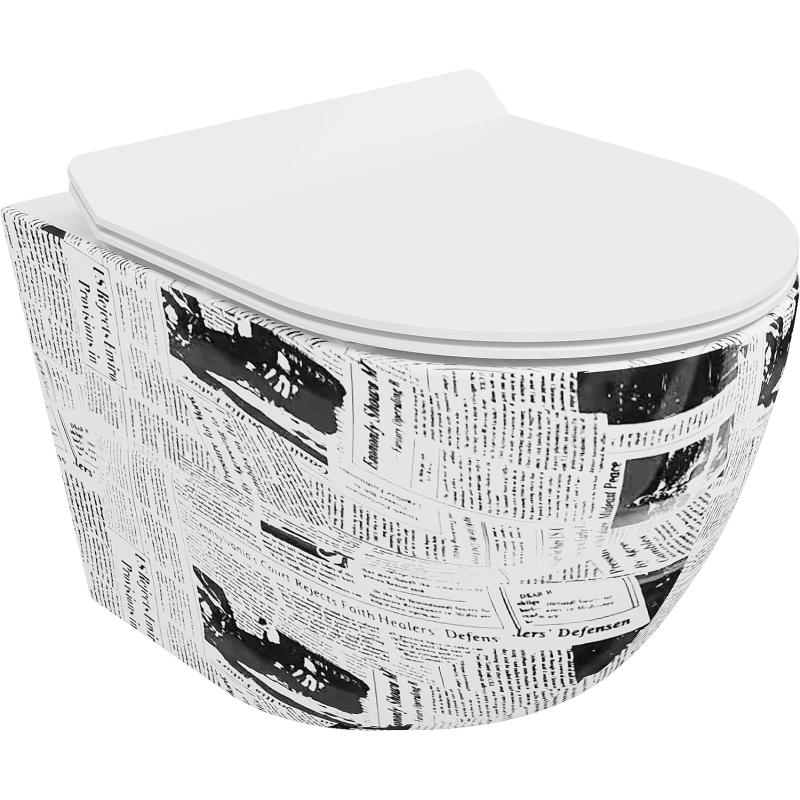 Mexen Lena miska wc Rimless z deską wolnoopadającą slim, duroplast, biała wzór - 30224099