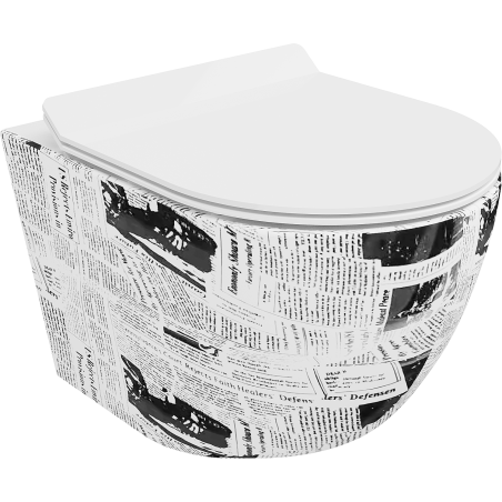 Mexen Lena miska wc Rimless z deską wolnoopadającą slim, duroplast, biała wzór - 30224099
