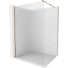 Mexen Kioto ścianka prysznicowa Walk-in 90 x 200 cm, prążki 8 mm, różowe złoto - 800-090-101-60-09