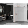 Mexen Kioto ścianka prysznicowa Walk-in 90 x 200 cm, prążki 8 mm, różowe złoto - 800-090-101-60-09