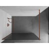 Mexen Kioto ścianka prysznicowa Walk-in 90 x 200 cm, prążki 8 mm, różowe złoto - 800-090-101-60-09