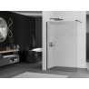 Mexen Kioto ścianka prysznicowa 80 x 200 cm, prążki 8 mm, czarna - 800-080-101-70-09