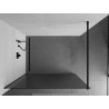 Mexen Kioto ścianka prysznicowa 80 x 200 cm, prążki 8 mm, czarna - 800-080-101-70-09