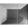 Mexen Kioto-R ścianka prysznicowa zaokrąglona Walk-in 90 x 200 cm, transparent 8 mm, biała - 800-090-101-20-06