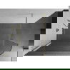 Mexen Kioto-R ścianka prysznicowa zaokrąglona Walk-in 160 x 200 cm, transparent 8 mm, złota - 800-160-101-50-06