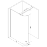 Mexen Kioto-R ścianka prysznicowa zaokrąglona Walk-in 100 x 200 cm, transparent 8 mm, różowe złoto - 800-100-101-60-06