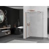 Mexen Kioto-R ścianka prysznicowa zaokrąglona Walk-in 100 x 200 cm, transparent 8 mm, różowe złoto - 800-100-101-60-06