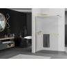 Mexen Kioto+ ścianka prysznicowa z półką Walk-in 80 x 200 cm, prążki, złota - 800-080-121-50-09