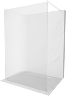 Mexen Kioto ścianka prysznicowa wolnostojąca 120 x 200 cm, prążki 8 mm, biała - 800-120-002-20-09