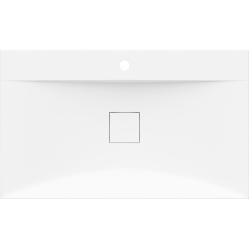 Mexen Poli umywalka nablatowa z konglomeratu 1/O 80 x 48 cm, biała - 23028001