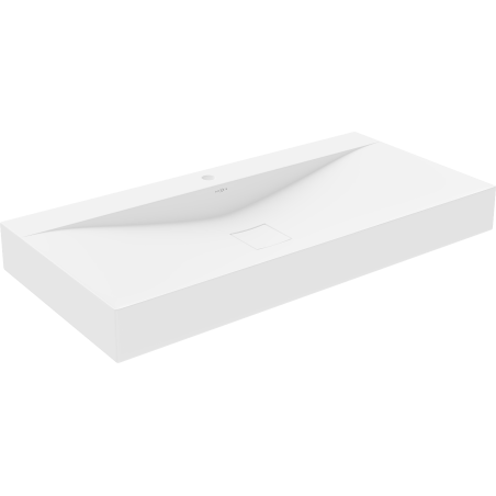 Mexen Poli umywalka nablatowa z konglomeratu 1/O 100 x 48 cm, biała - 23021001