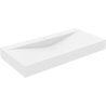 Mexen Poli umywalka nablatowa z konglomeratu 1/O 100 x 48 cm, biała - 23021001