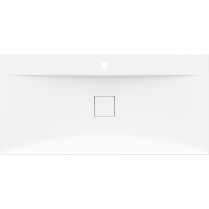 Mexen Poli umywalka nablatowa z konglomeratu 1/O 100 x 48 cm, biała - 23021001