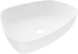 Mexen Ono umywalka nablatowa z konglomeratu 51 x 39 cm, biała - 23045101