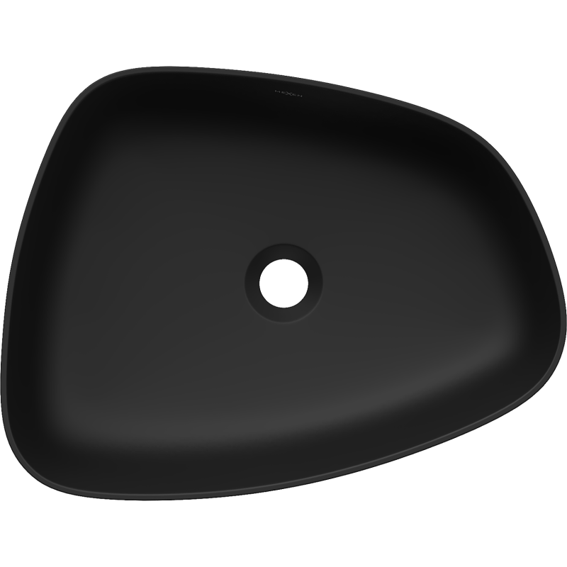 Mexen Ono umywalka nablatowa z konglomeratu 51 x 39 cm, czarna - 23045171