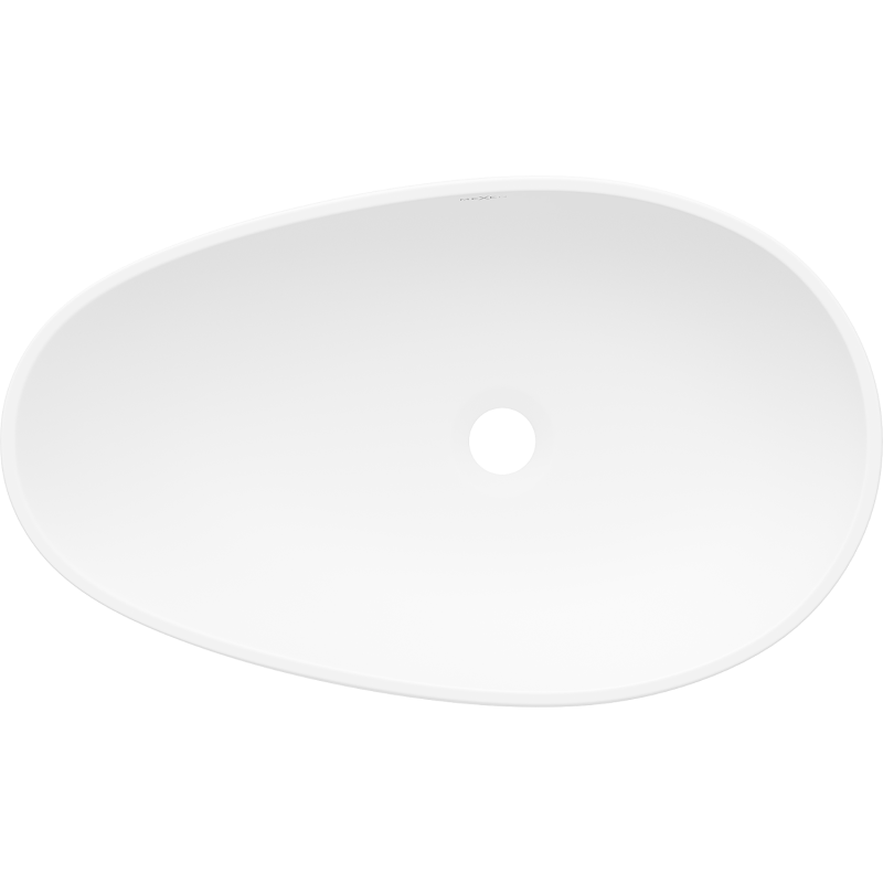 Mexen Nora umywalka nablatowa z konglomeratu 60 x 36 cm, biała - 23056001