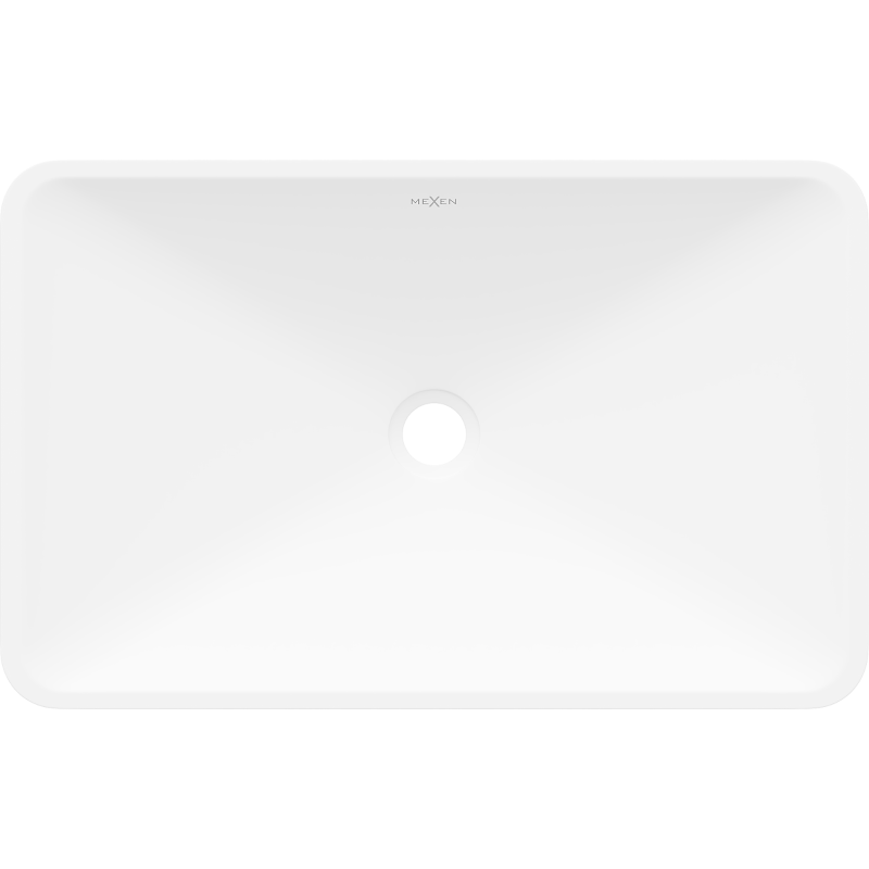 Mexen Esper umywalka nablatowa z konglomeratu 60 x 38 cm, biała - 23036001