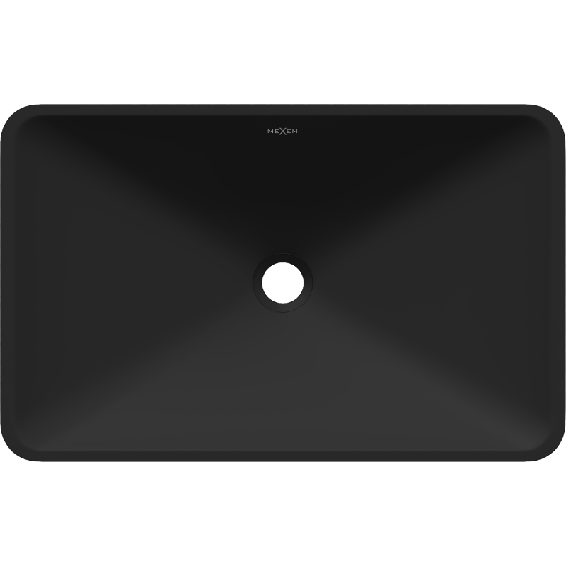 Mexen Esper umywalka nablatowa z konglomeratu 60 x 38 cm, czarna - 23036071