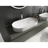 Mexen Sofia umywalka nablatowa z konglomeratu 70 x 35 cm, biała - 23067001