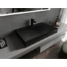 Mexen Poli umywalka nablatowa z konglomeratu 1/O 80 x 48 cm, czarna - 23028071