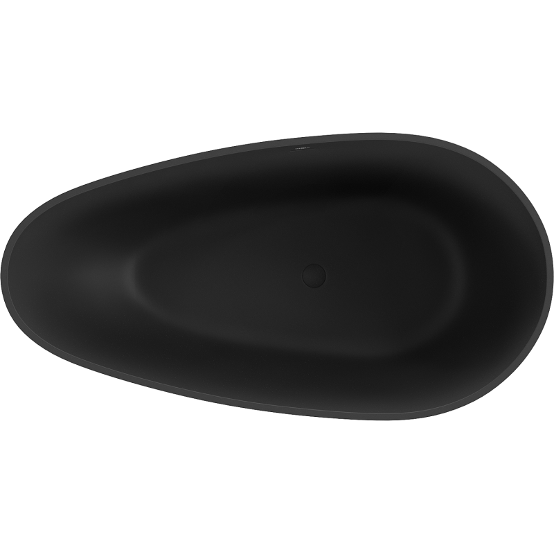 Mexen Palermo wanna wolnostojąca z konglomeratu 150 x 78 cm, czarna mat - 57211507870