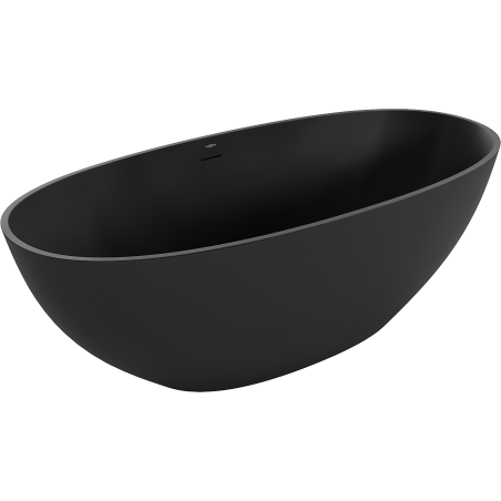 Mexen Bari wanna wolnostojąca z konglomeratu 165 x 75 cm, czarna mat - 57221657570