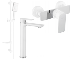 Mexen Alfa DF54 zestaw prysznicowy, biały/chrom - 745714DF54-02