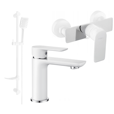 Mexen Alfa DF62 zestaw prysznicowy, biały/chrom - 745704DF62-02