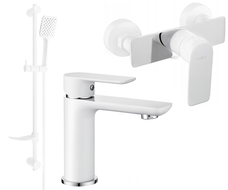 Mexen Alfa DF62 zestaw prysznicowy, biały/chrom - 745704DF62-02