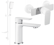 Mexen Alfa DF54 zestaw prysznicowy, biały/chrom - 745704DF54-02