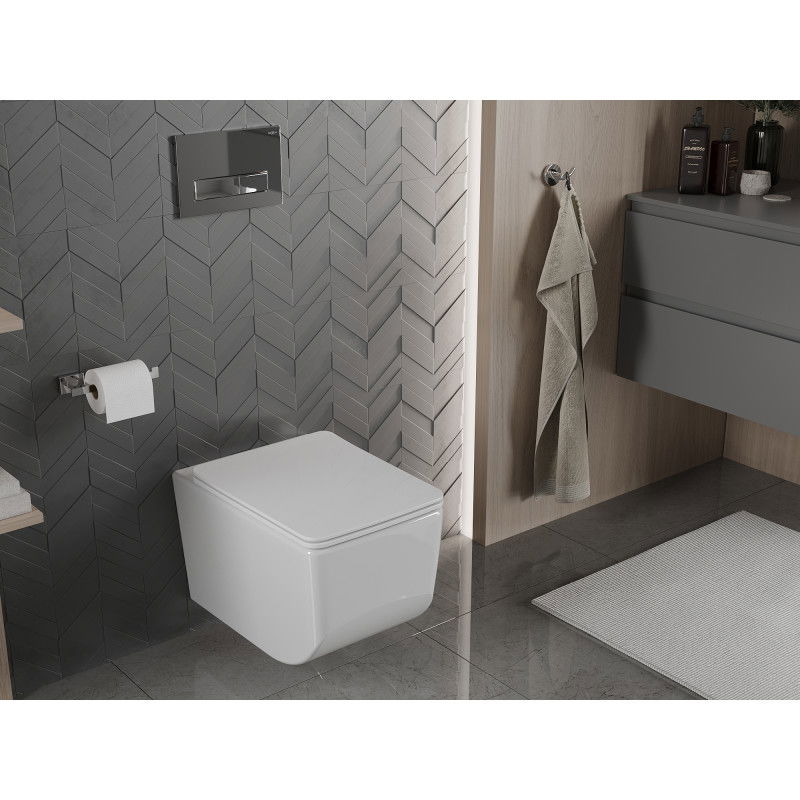 Mexen Vera miska wc Rimless z deską wolnoopadającą slim, duroplast, biała - 30164000