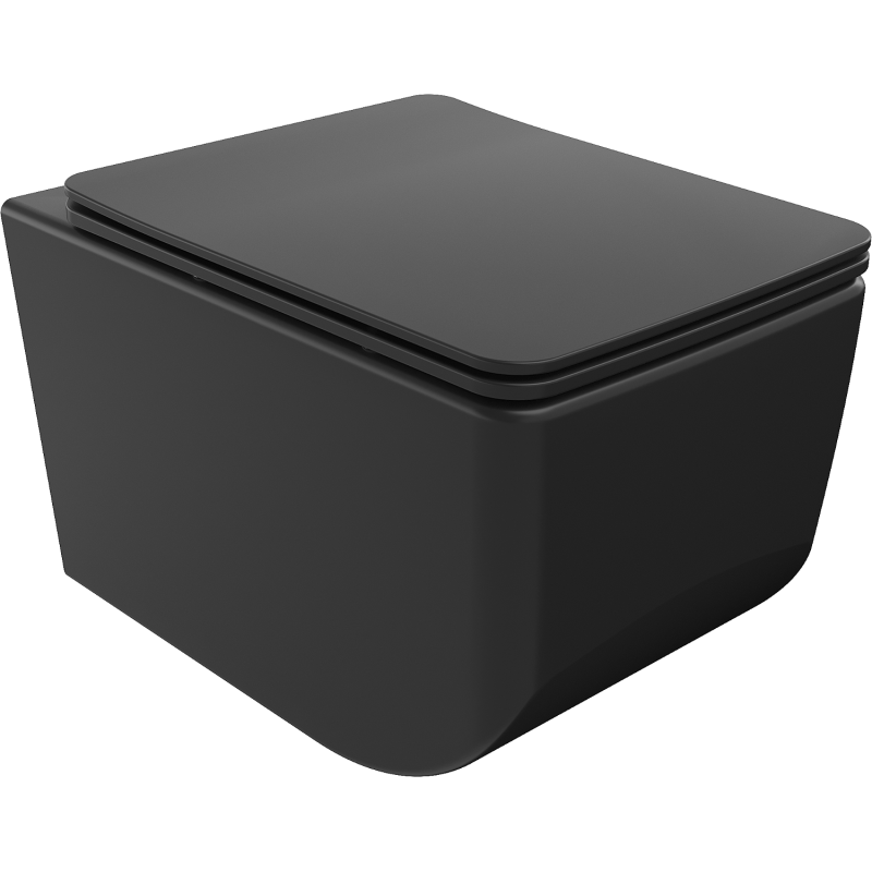 Mexen Vera miska wc Rimless z deską wolnoopadającą slim, duroplast, czarna mat - 30164070