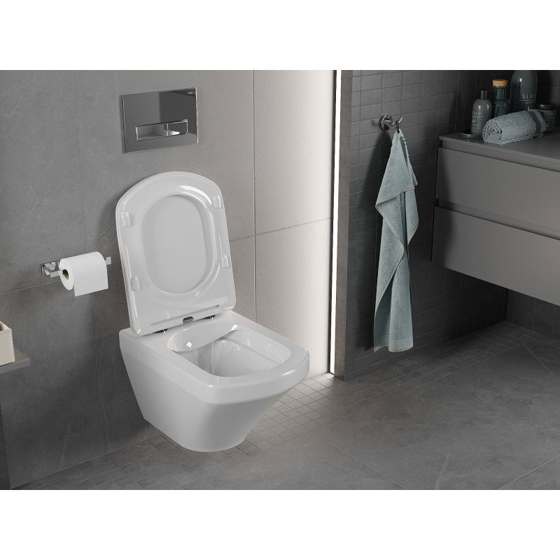 Mexen Vito miska wc Rimless z deską wolnoopadającą slim, duroplast, biała połysk - 30174000